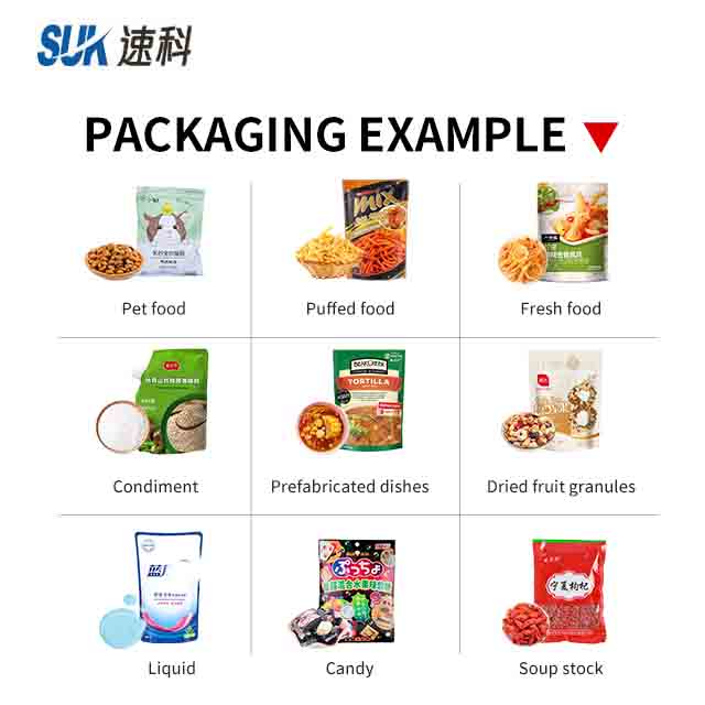 Items that can be packaged by Premade bag packing machine