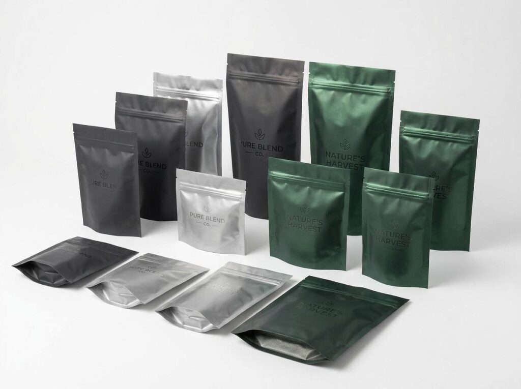 Protein Powder Stand-Up Pouches and Zipper Bags