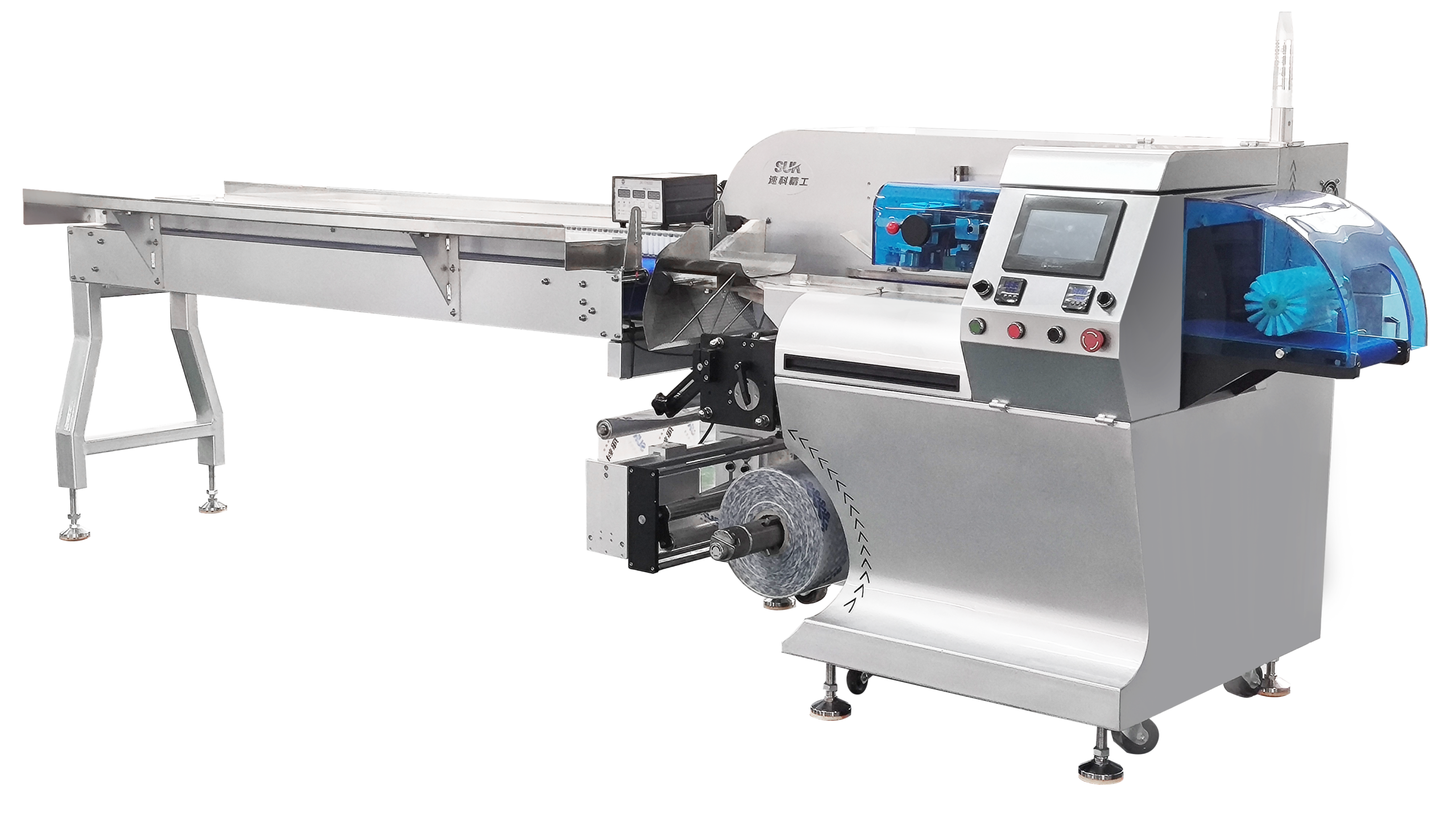 Real SUK pillow packaging machine for horizontal flow wrapping of individual snack products