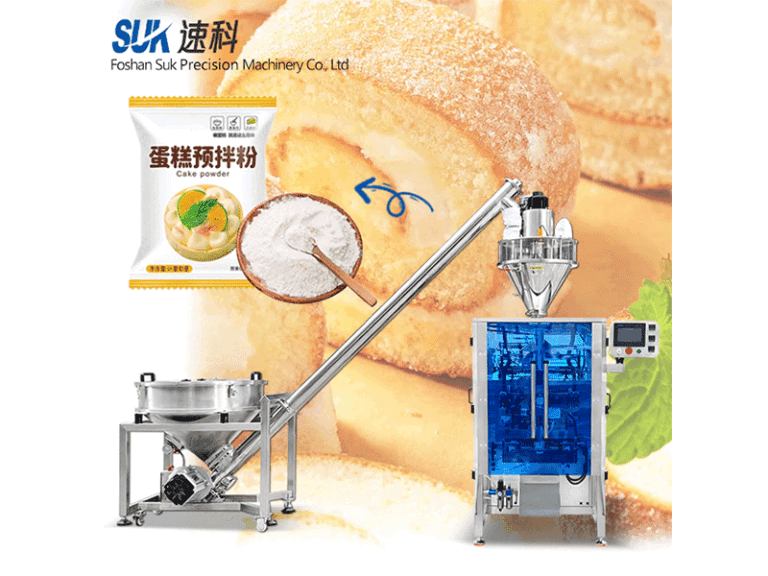 Vertical packaging machine for flour powder packaging