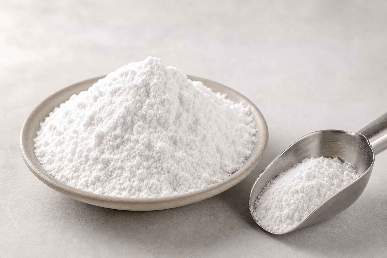Generic tapioca starch powder ingredient concept (AI-generated, non-customer visual)