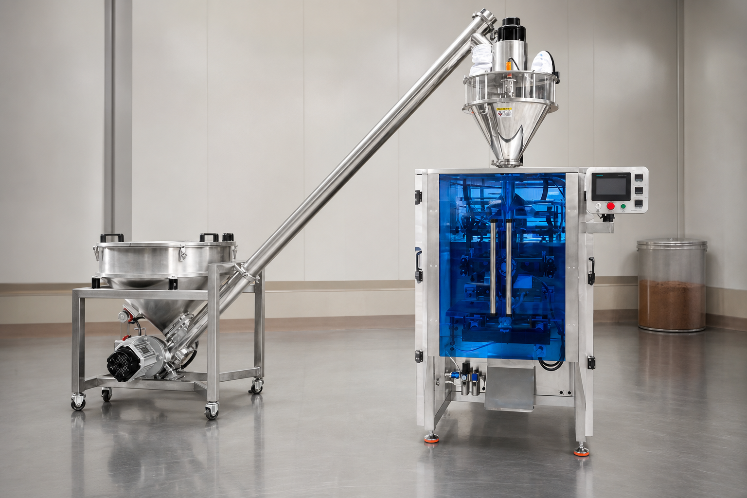 Vertical powder packaging machine for cocoa powder projects