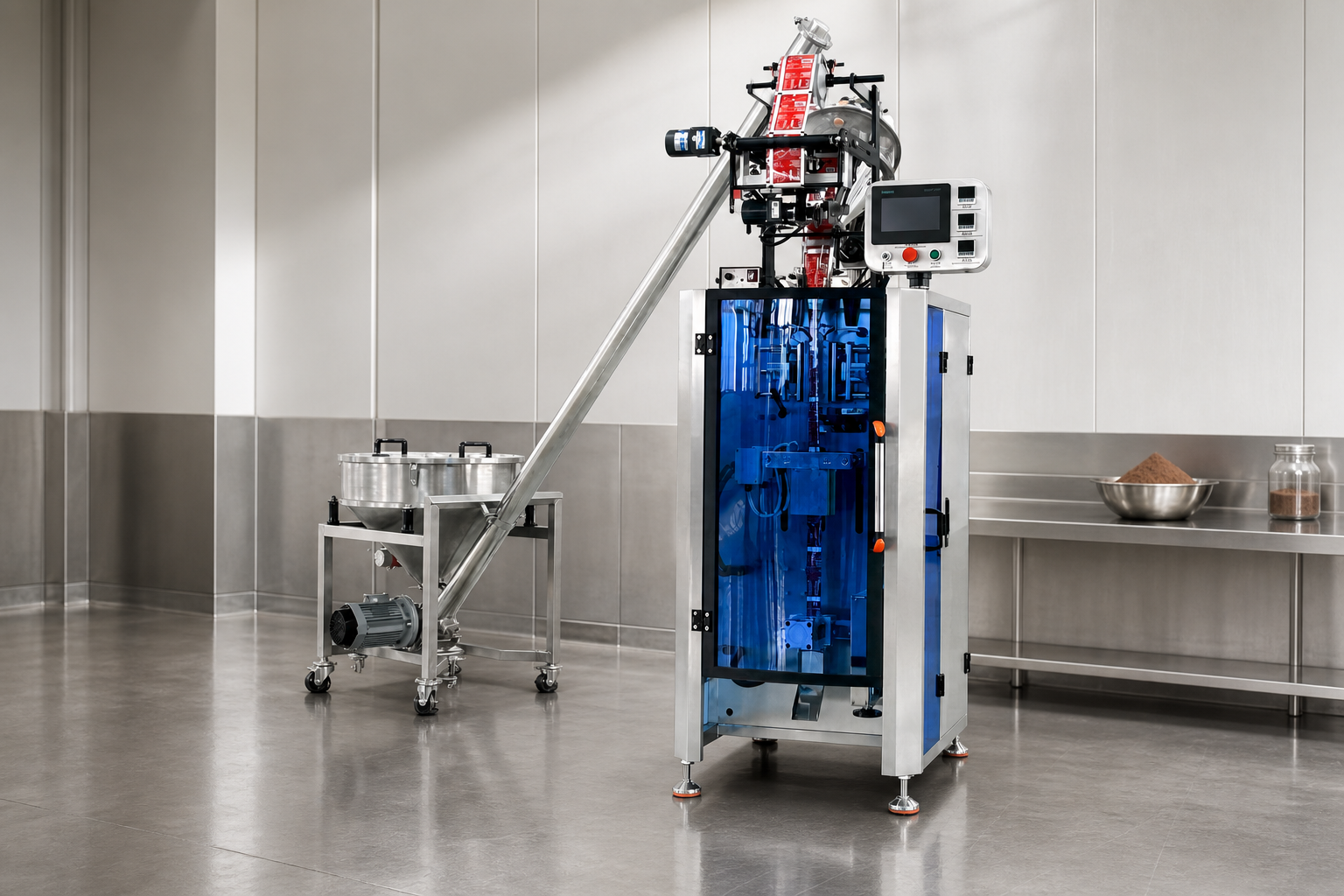 Cocoa powder stick pack machine for packaging projects