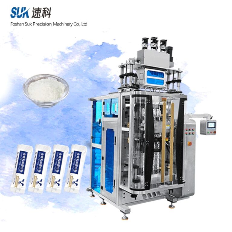 SUK multi-lane sugar sachet packaging machine with full machine view